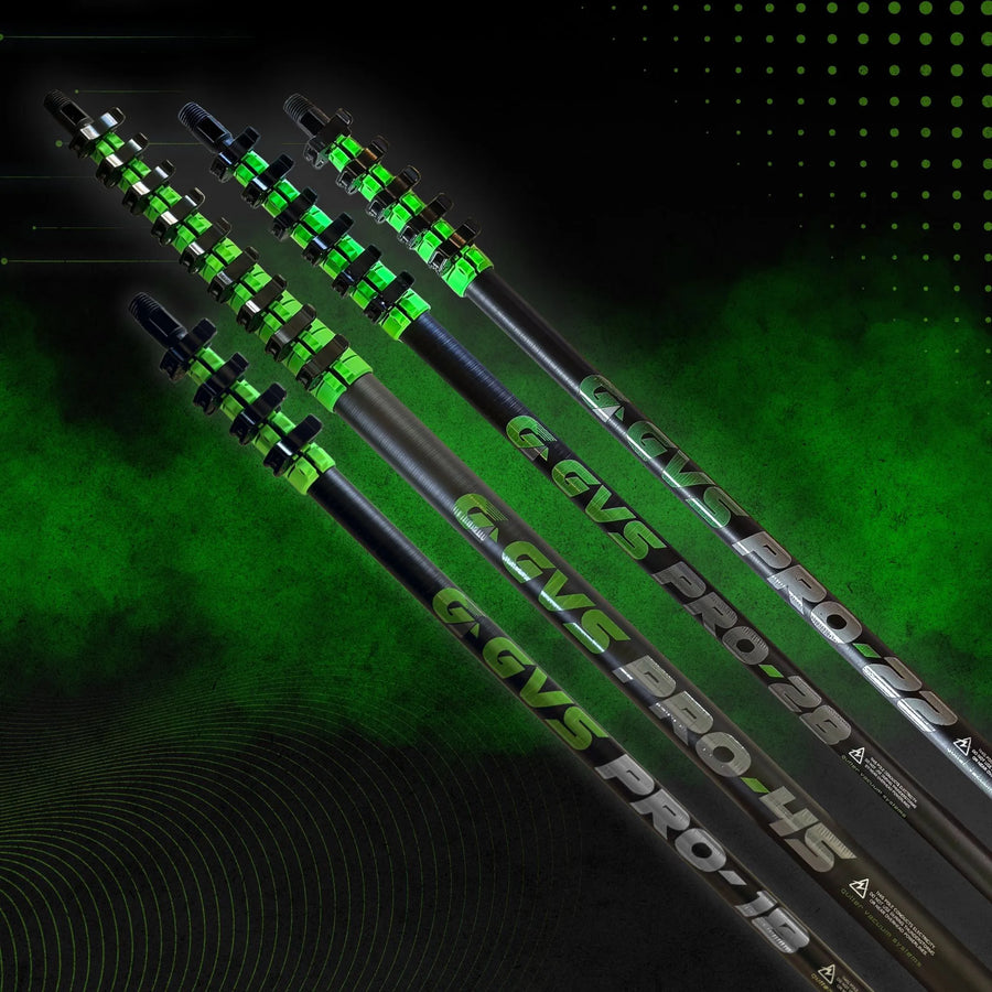 Carbon Fibre Window Cleaning Poles - ranging from 18ft to 45ft