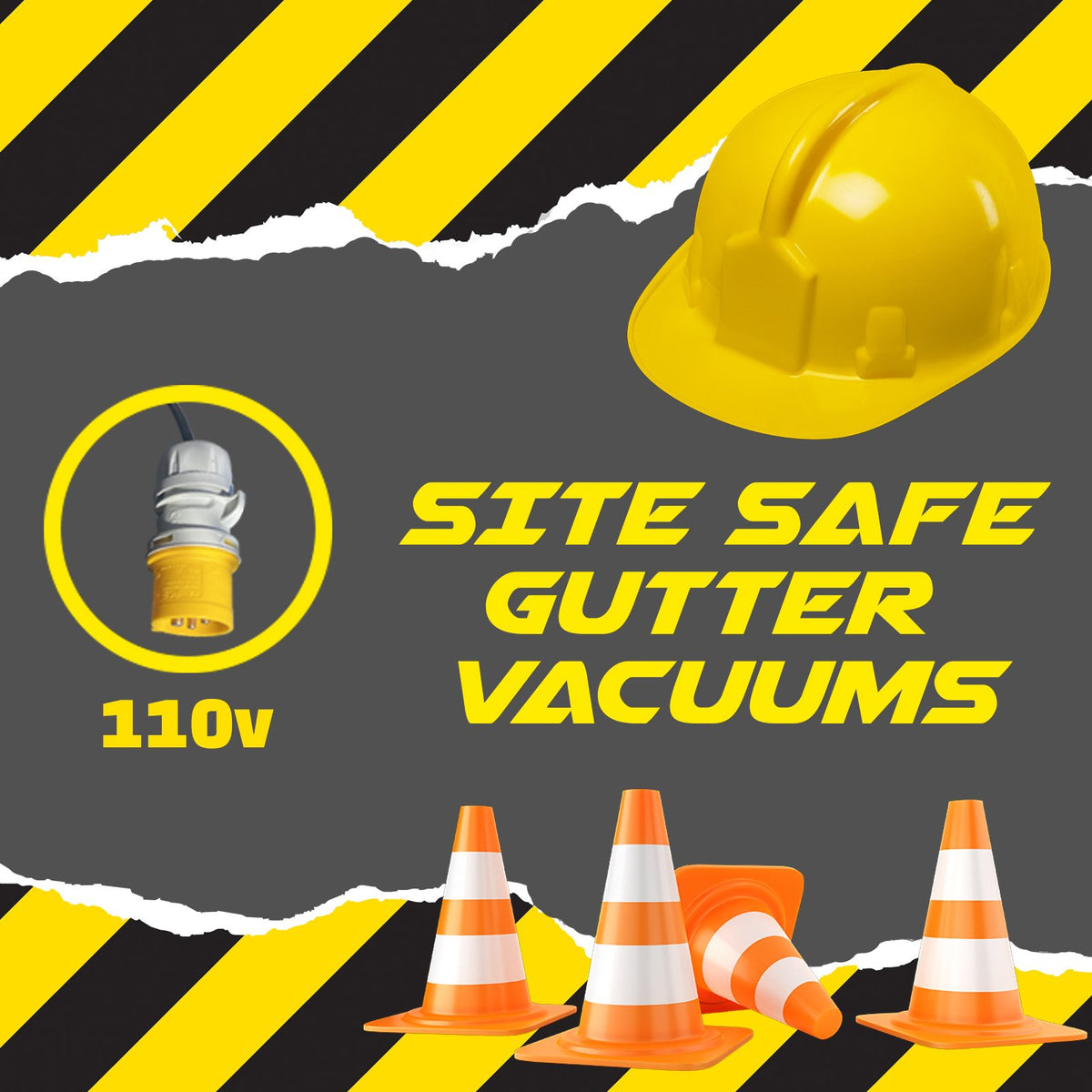 110v Site Safe Gutter Vacuums