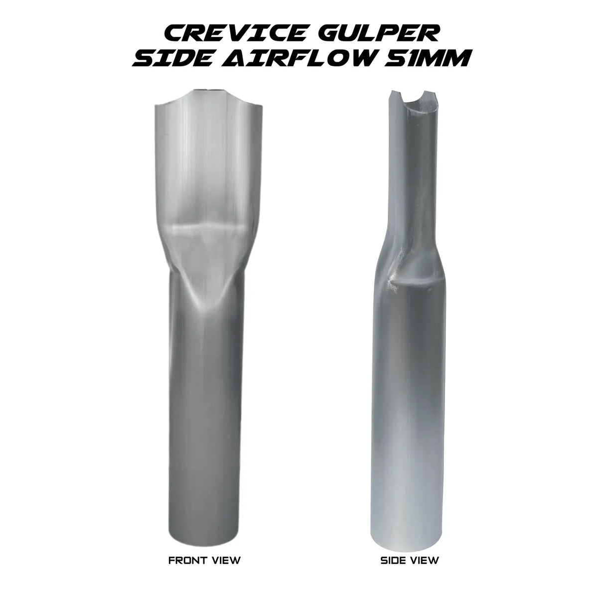 side airflow crevice gutter clearing nozzle