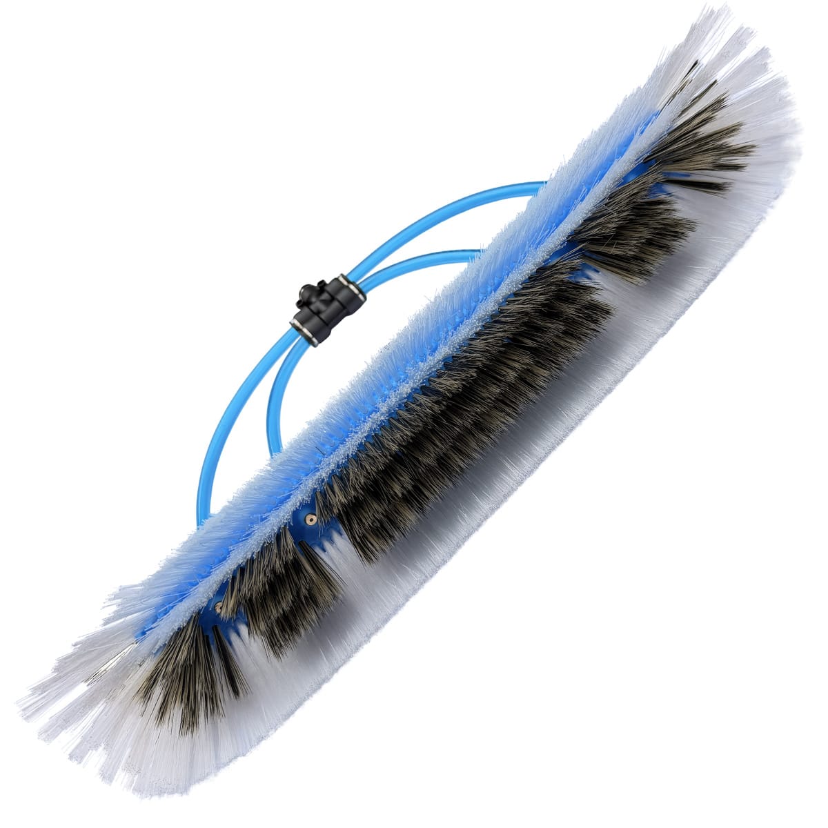 Boarhair 14″ Slim (35cm) Brushman view of jet hose and connector