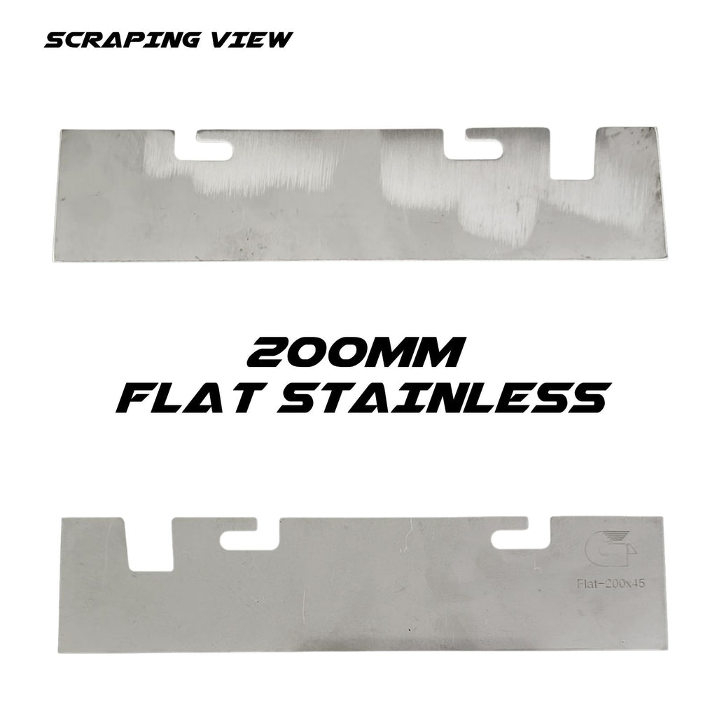 200mm Flat Stainless Scraper Blade
