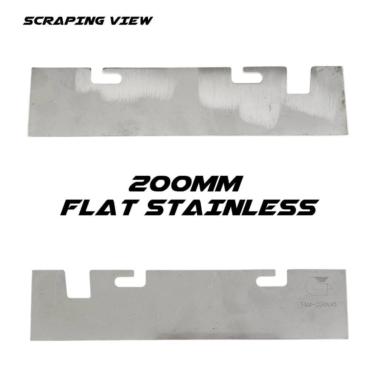 200mm Flat Stainless Scraper Blade
