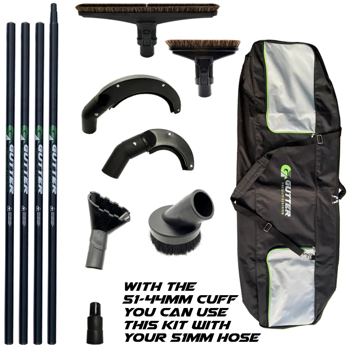 20ft Carbon Fibre Internal High Level Cleaning Kit For 72mm Cyclonic System