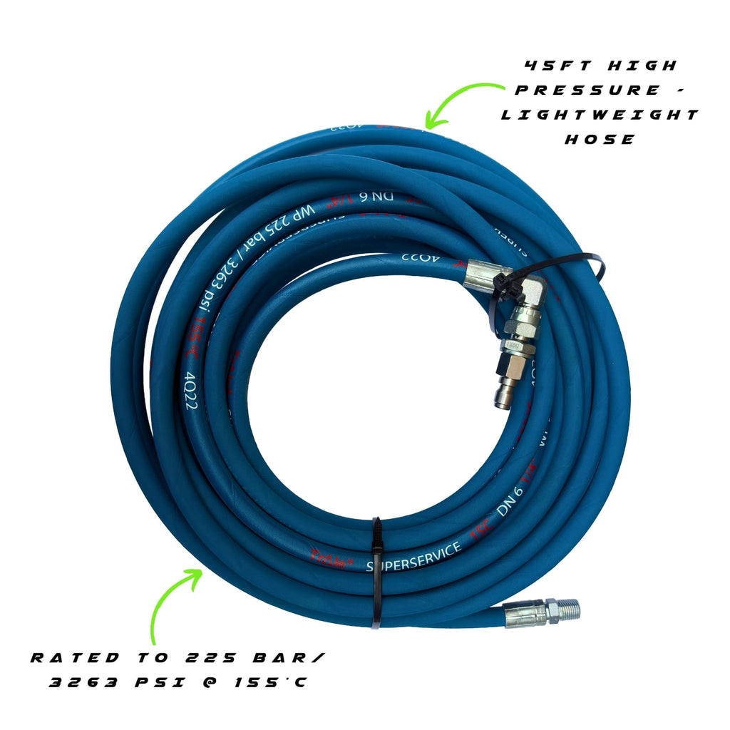 GVS 35 Power Pole Conversion Kit: 45ft high-pressure Hose Rated to 225 bar @ 155°c.