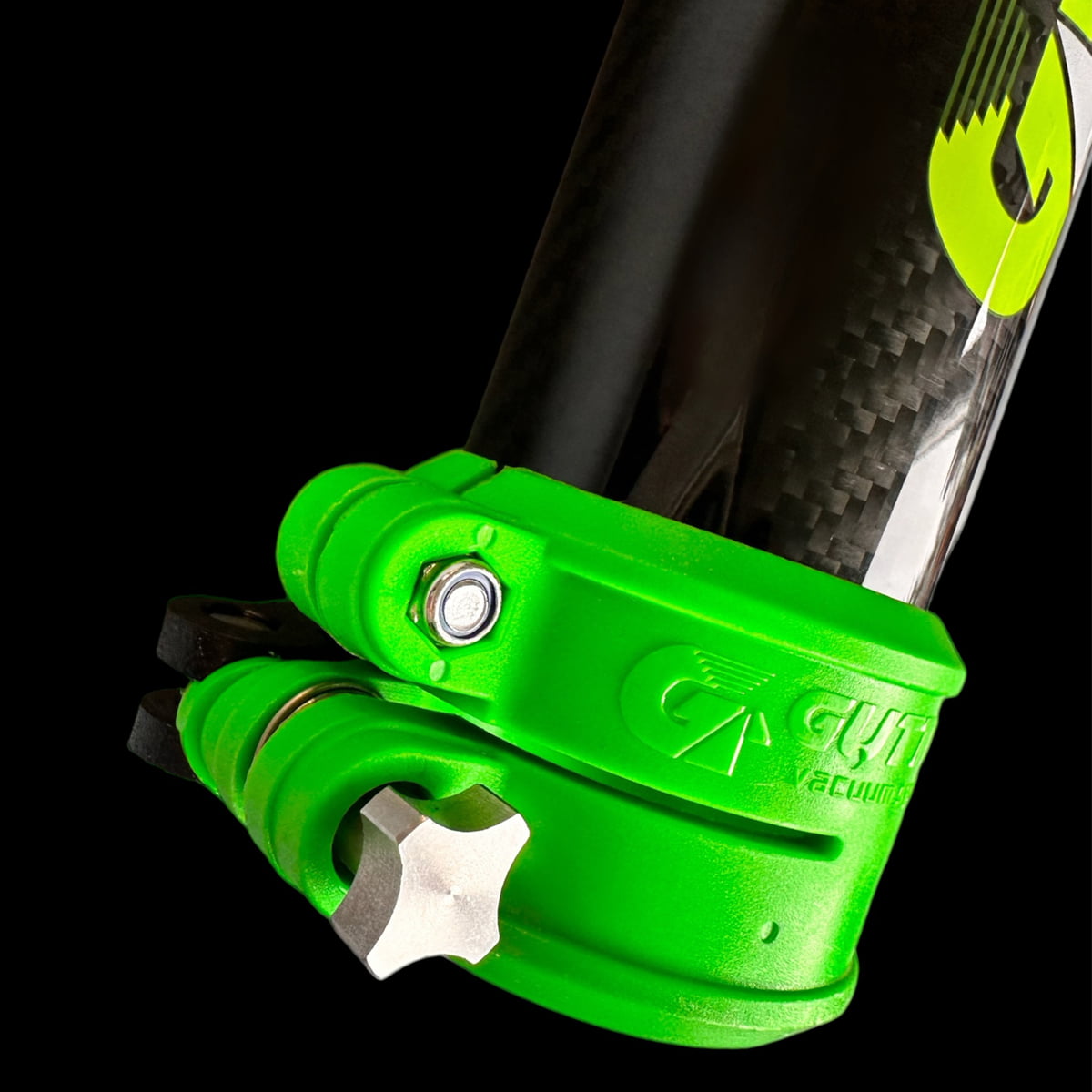 Close up view of the 51mm Carbon Fibre Rigid Neck