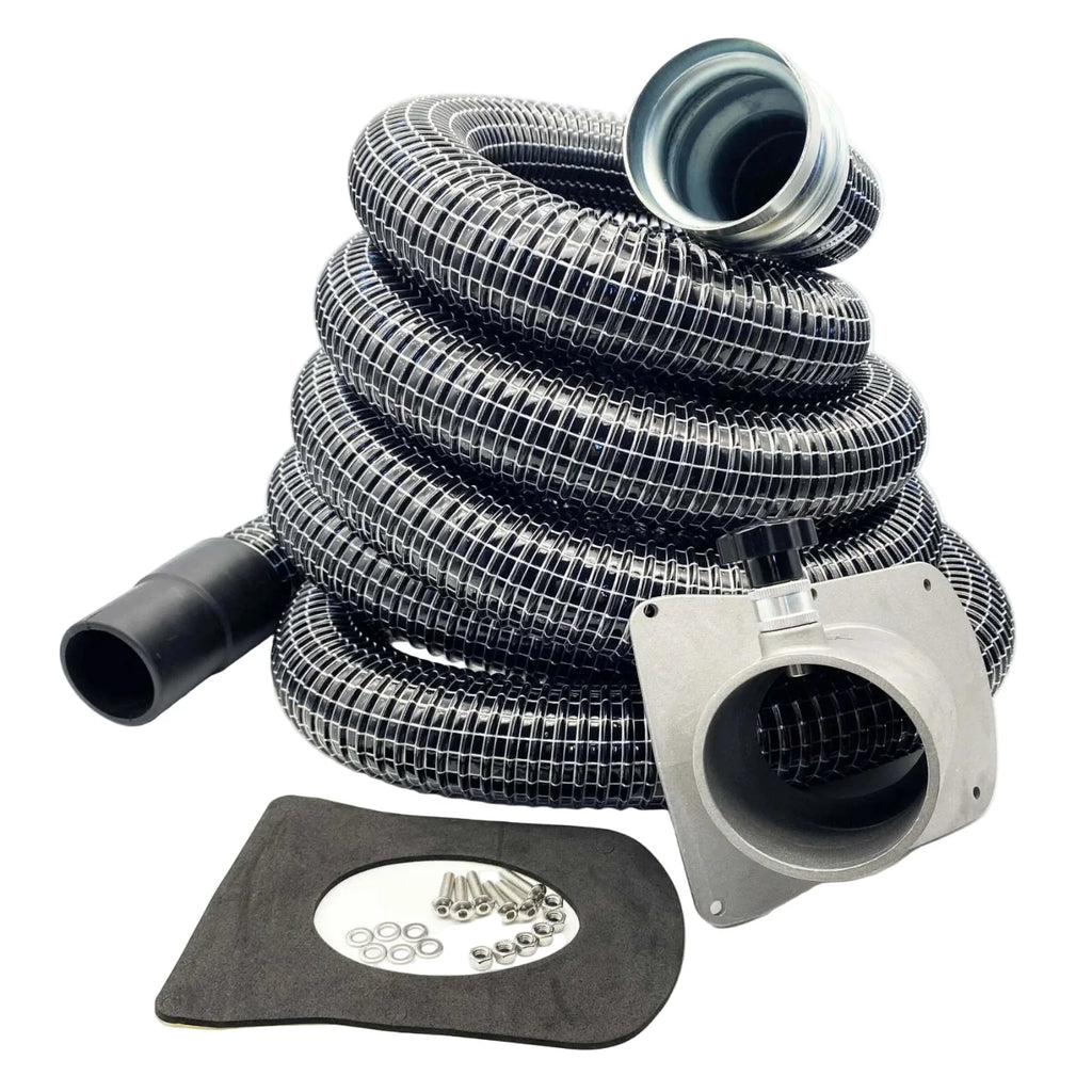 Complete 72mm Cyclonic Upgrade Kit with 51mm Wire Reinforced Hose for Large Diameter Drums