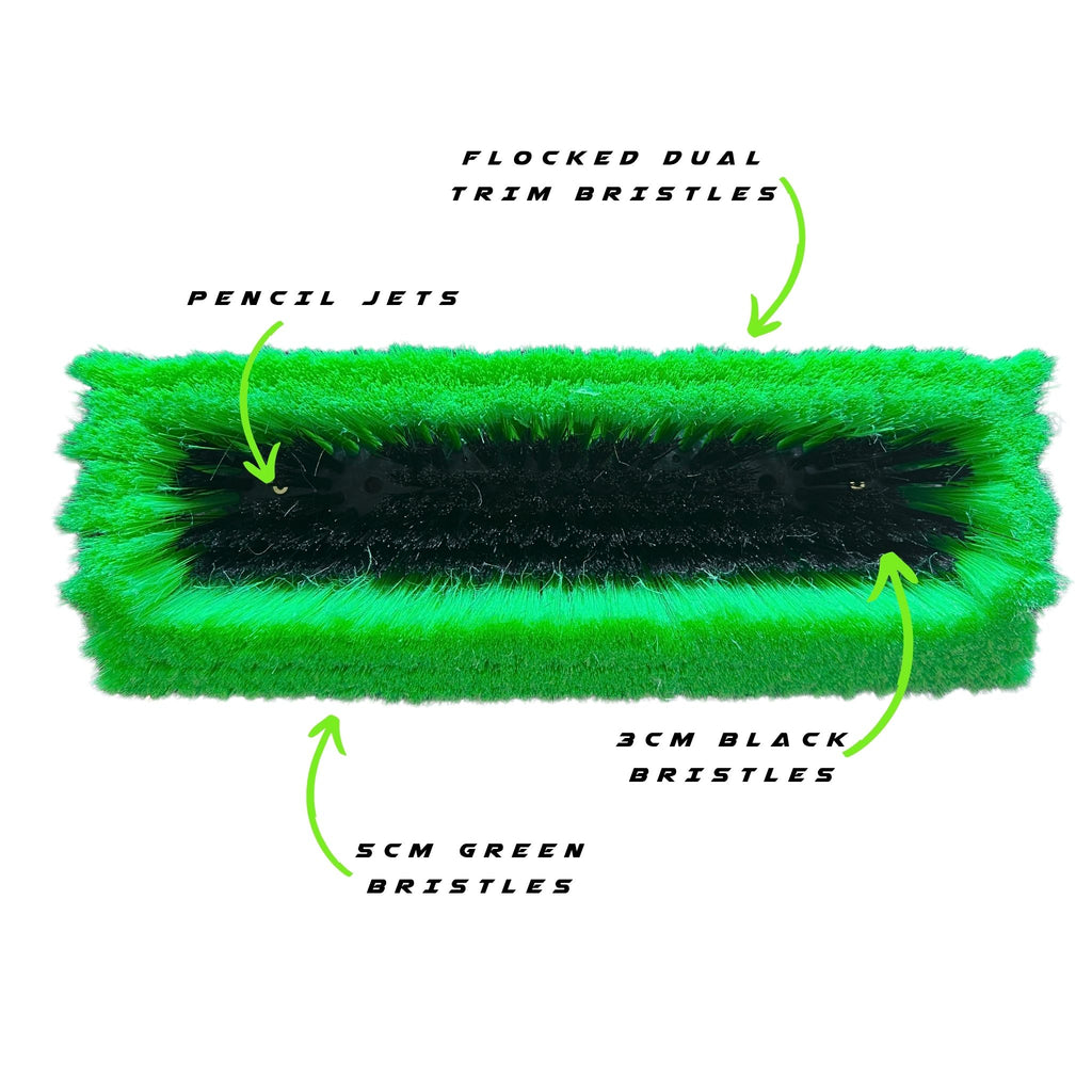 Flocked Double Trim Sill Brush 10" (26cm) - Bristle View