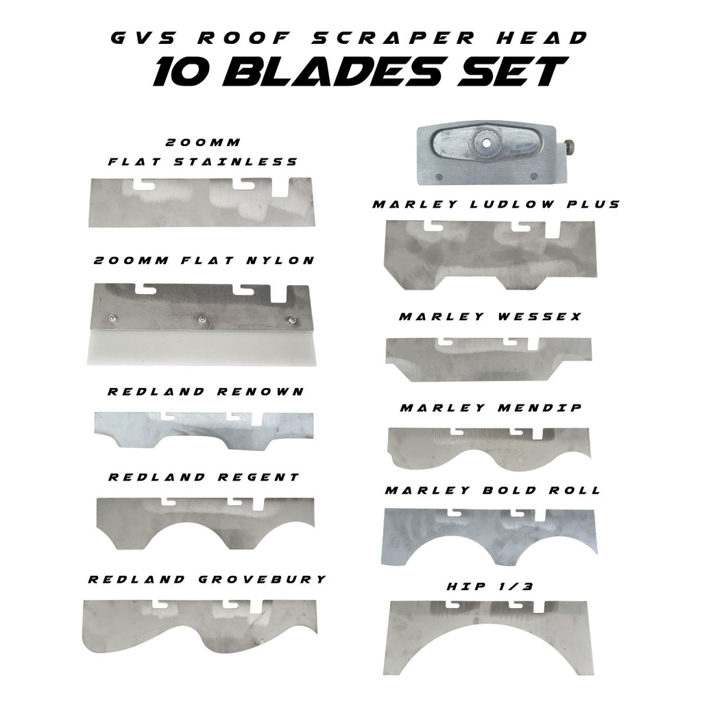 GVS Roof Scraper 10 Blade Starter Set