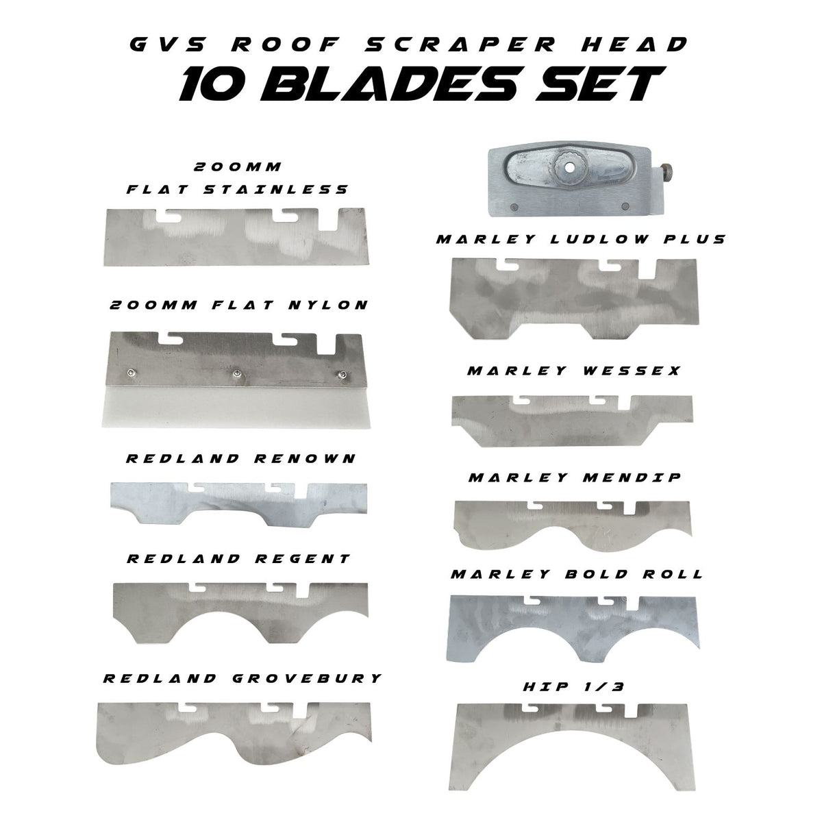 GVS Roof Scraper 10 Blade Starter Set