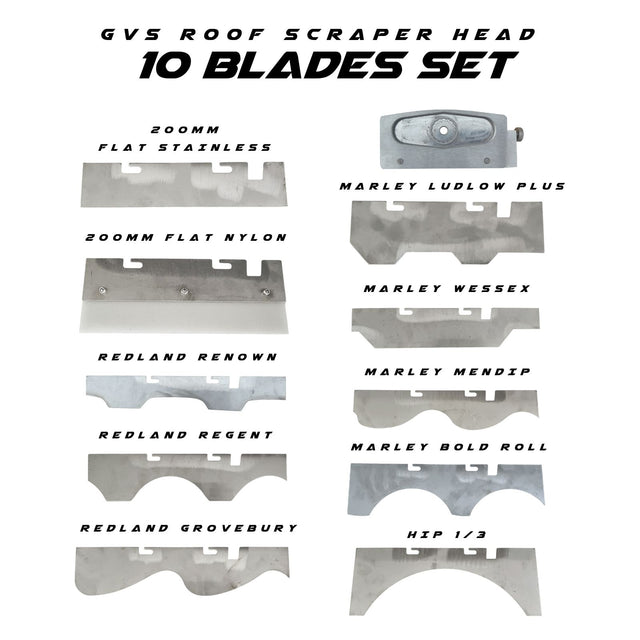 GVS Roof Scraper 10 Blade Starter Set