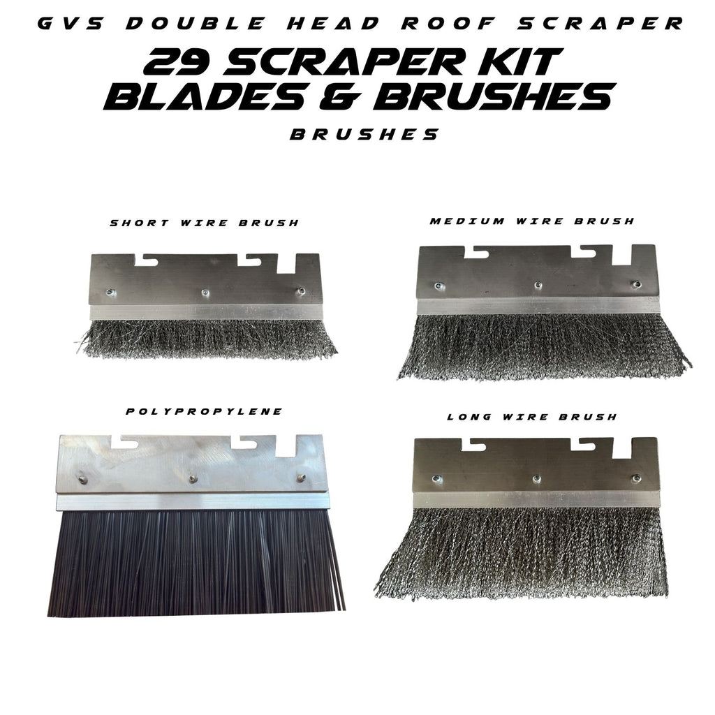 GVS Double Head Roof Scraper Kit - Brushes