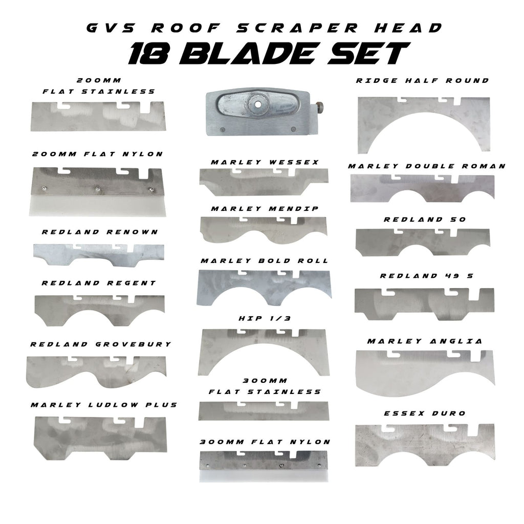 GVS Roof Scraper Head and 18 Blades Set