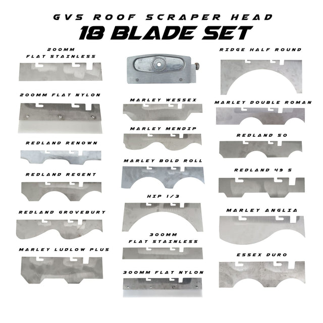 GVS Roof Scraper Head and 18 Blades Set