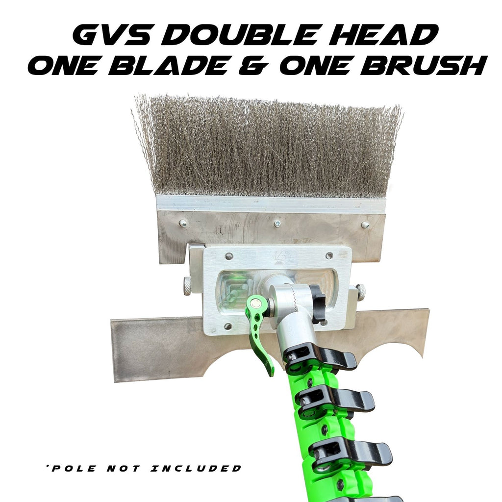 GVS Double Roof Scraper Head - featuring wire brush and roof scraping blade