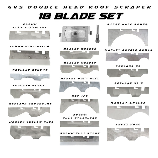 GVS Double Head and 18 Roof Scraping Blade Set