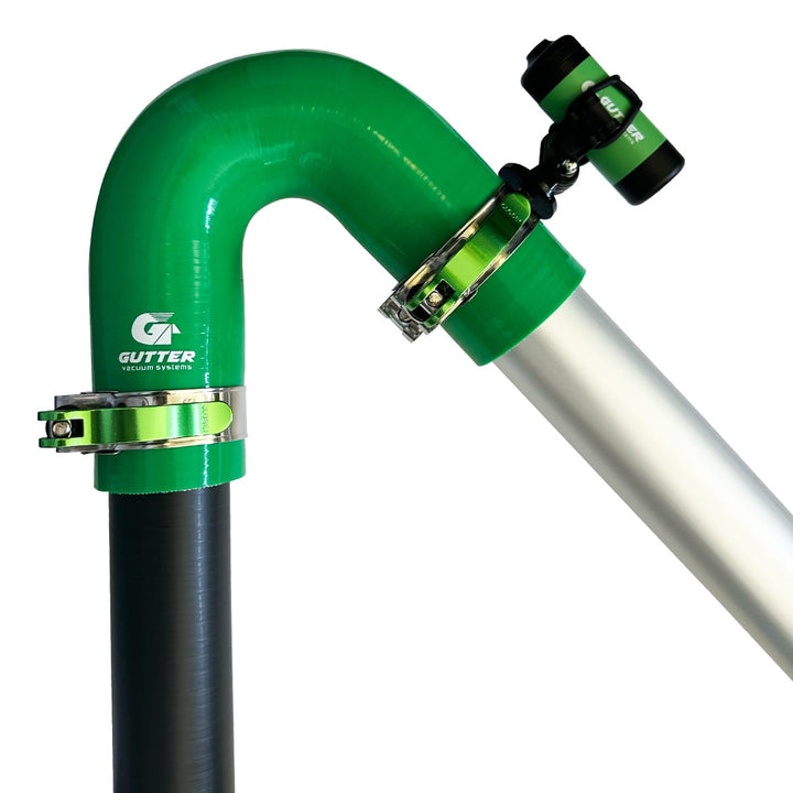 inspection camera upon gutter clearing silicone neck