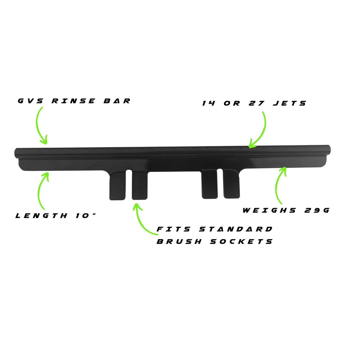 GVS rinse bar specifications