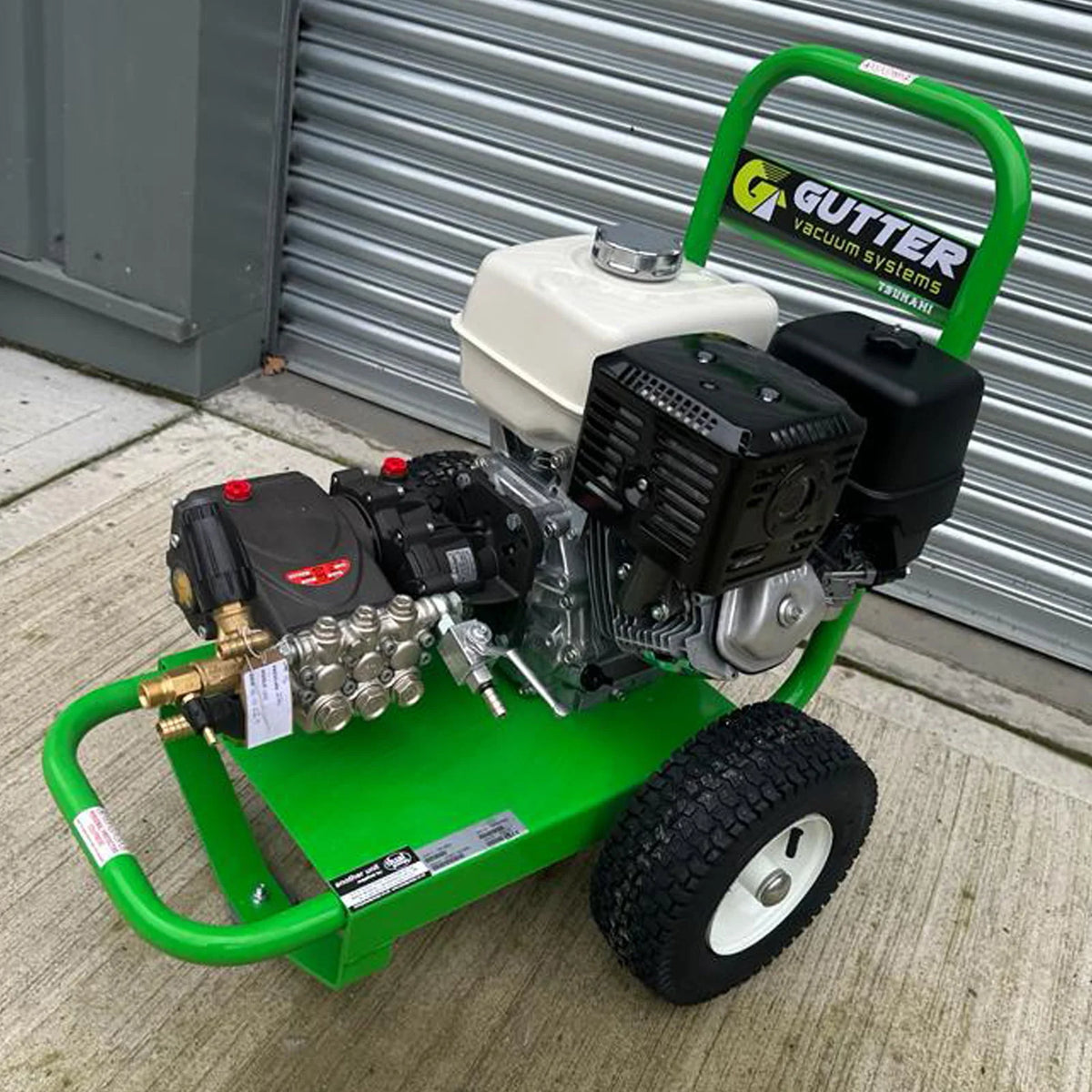The GVS Tsunami pressure washer boasts a 200 bar 2900 psi with a honda GX