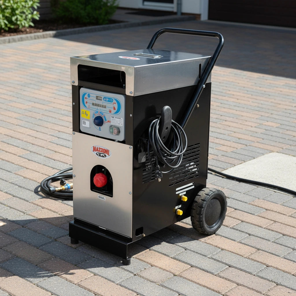 Hot-water pressure washing for oil, grease and heavy contamination
