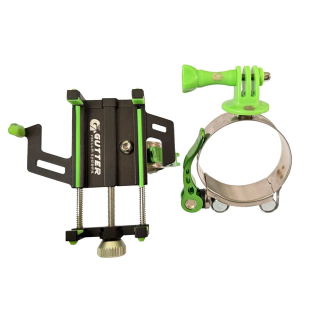 Inspection Camera and Mobile Phone Brackets Set for gutter vacuum clearing inspections