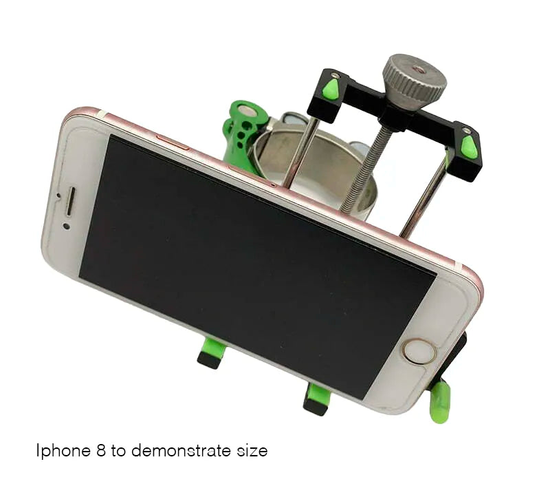 Iphone 8 demonstrating size of mobile phone bracket