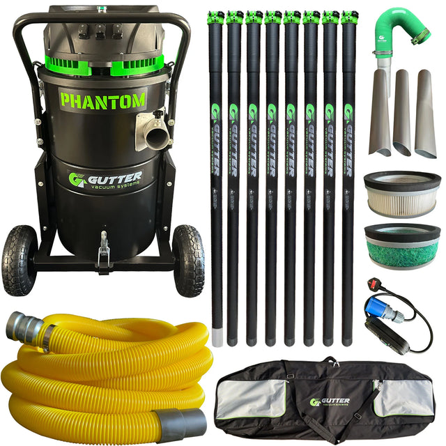 Phantom Gutter Vacuum System With 40ft Pole Kit
