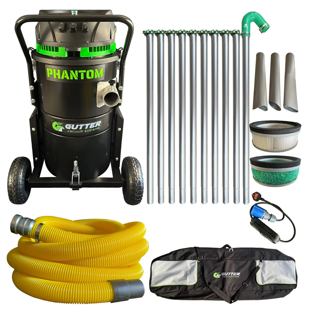 Phantom 3600w Gutter Vacuum System with Lightest Aerospace Aluminium Pole Ki
