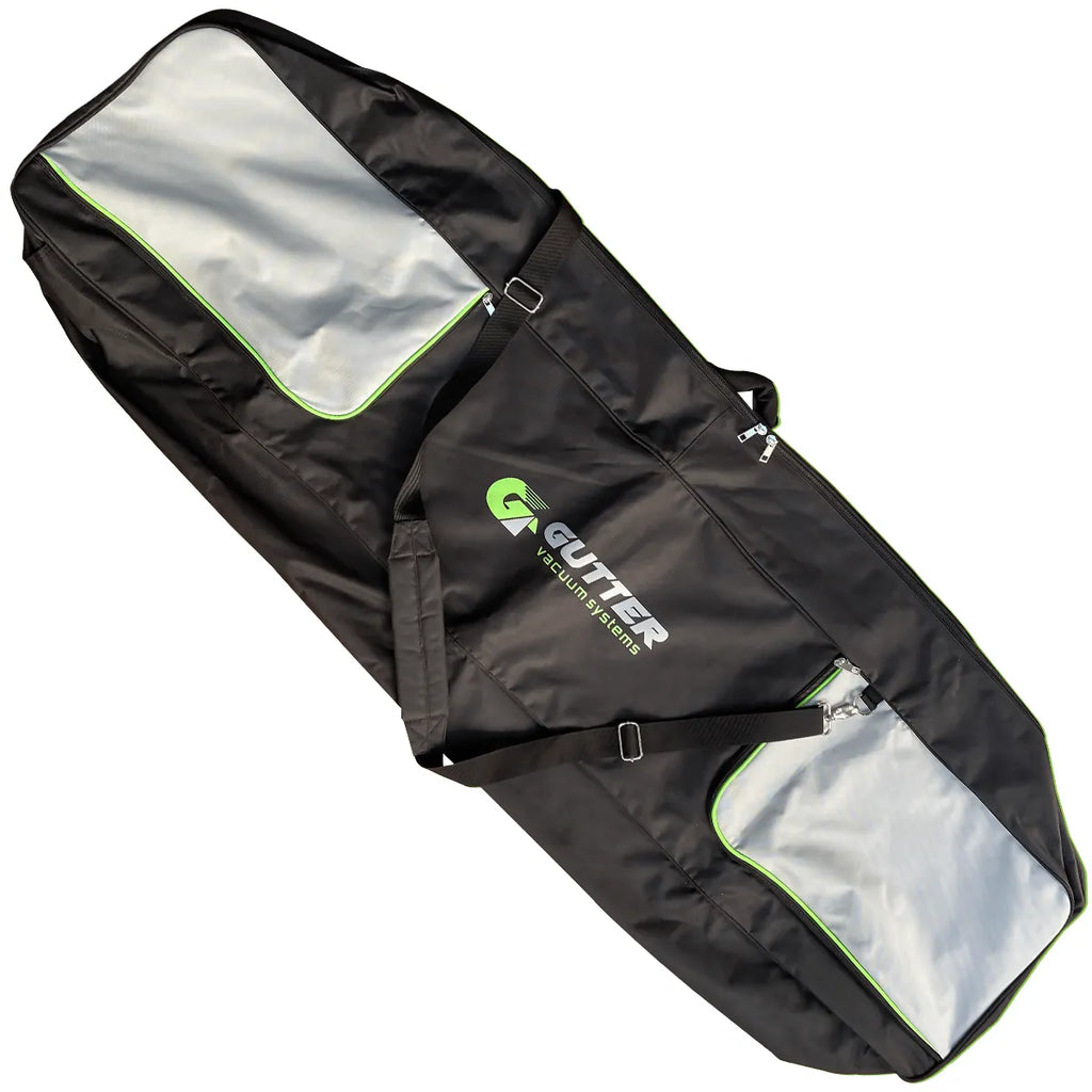 Our gutter vacuum pole bag are ideal for carrying aluminum or carbon fibre poles & accessories. Features long zip, shoulder strap, and side handle. The bag measures from seam to seam 156cm (L) x 33cm (W) x 26cm (D) with material expansion.