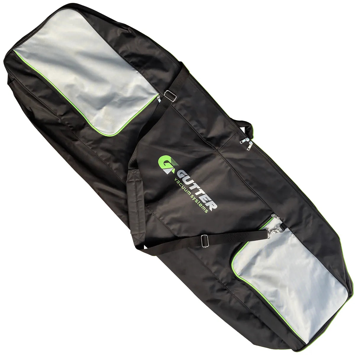 Our gutter vacuum pole bag are ideal for carrying aluminum or carbon fibre poles & accessories. Features long zip, shoulder strap, and side handle. The bag measures from seam to seam 156cm (L) x 33cm (W) x 26cm (D) with material expansion.
