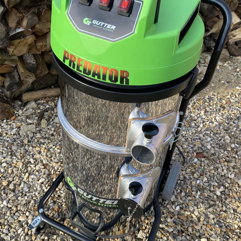 Predator Extender Ring attached to Predator Gutter Vacuum