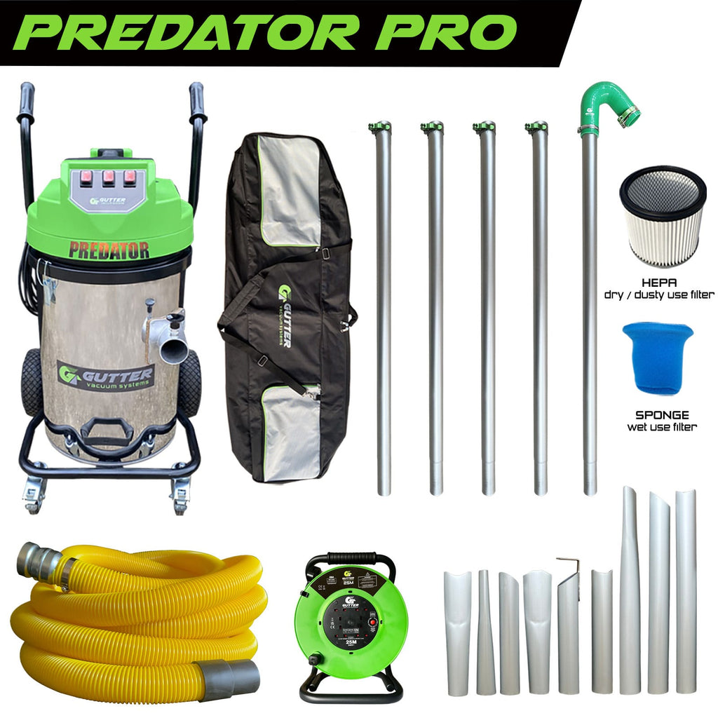 Stainless Steel Predator Pro - 20ft Aluminium Poles with 20m Hi-Vis Hose with 13a 25m Extension Reel