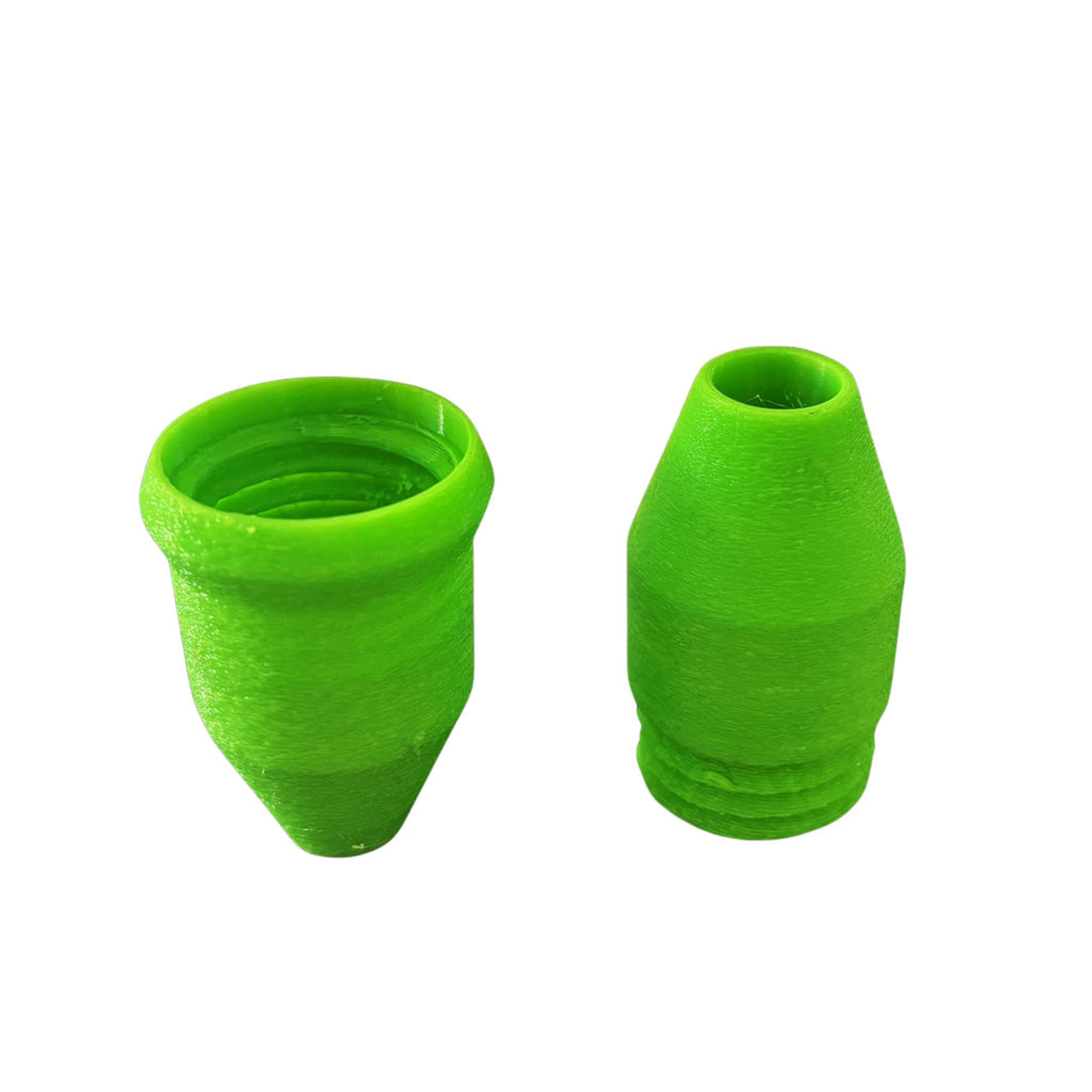 Tuff Protekta male and female hose fitting protector designed to protect Rectus 21, Rectus 26, and slick-connector type fittings.