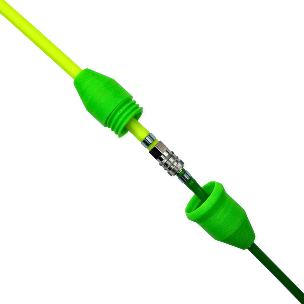 Tuff Protekta male and female hose fitting protector, Showing Rectus 21 connector in use.