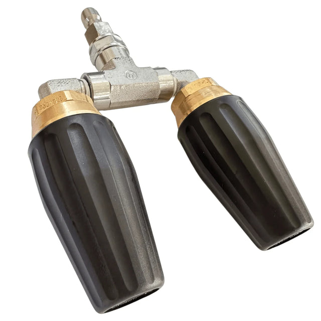 GVS Pressure Washing Twin Turbo Nozzle for cleaning roofs, driveways, walkways and large surface areas with compatible pressure washers.