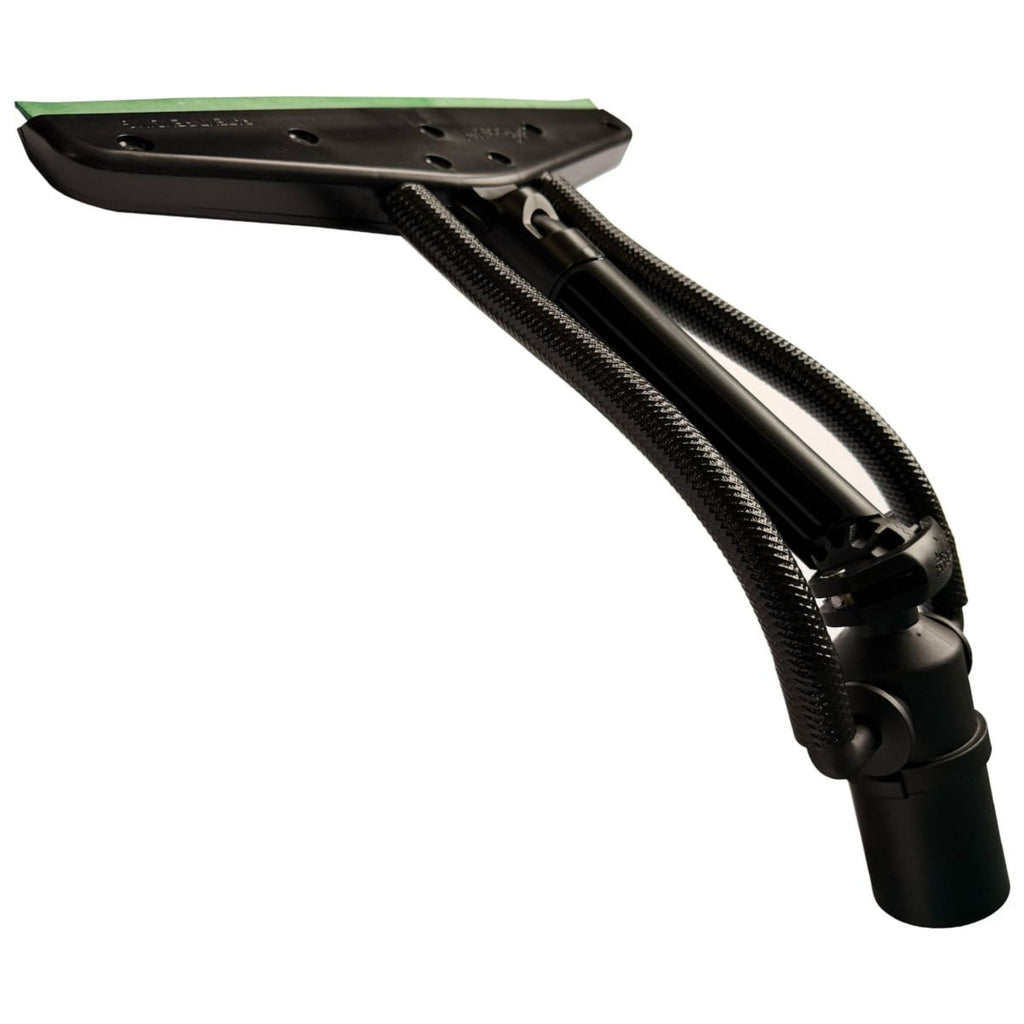 Vak-Head allows you to vacuum the glass removing the water and soapy residue straight into your gutter vacuum.