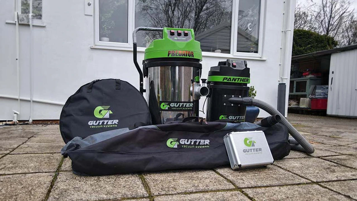 Gutter vacuum equipment and pole systems