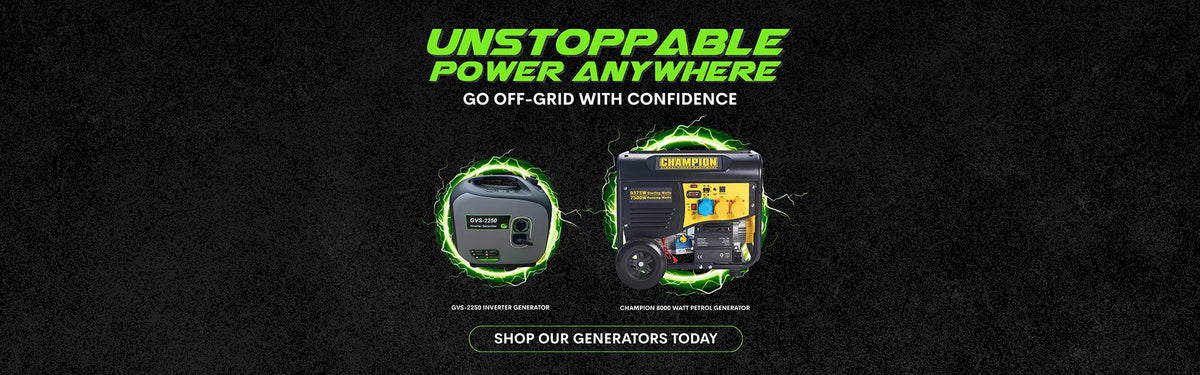 Generators and extension leads for exterior cleaning equipment
