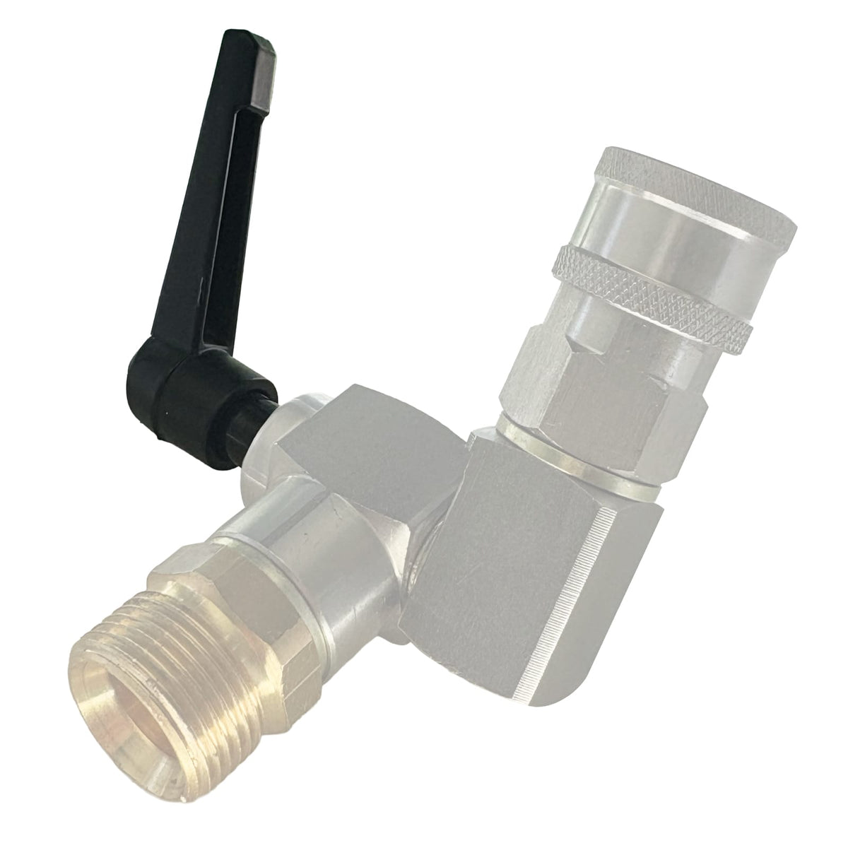 lock lever attached to swivel nozzle holder